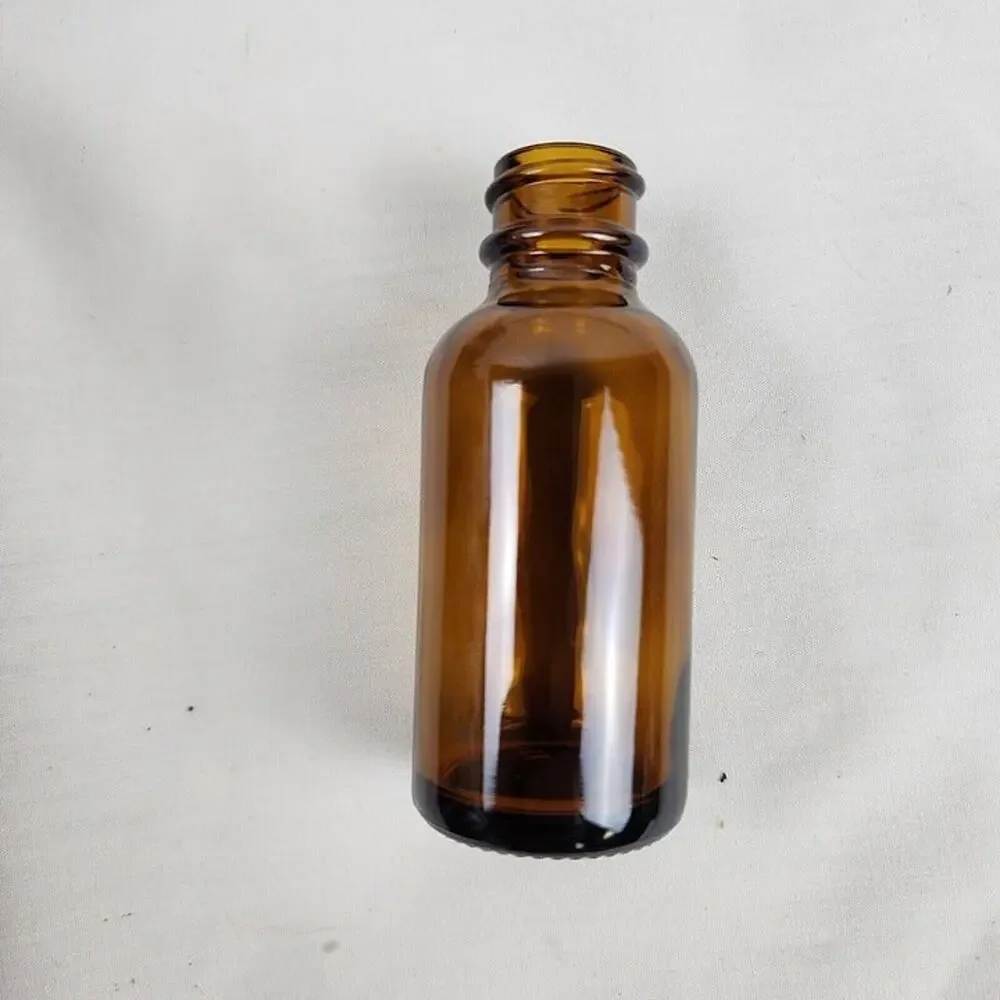 39-Count, Boston Round Glass Bottles, Amber, 40 mL, NO TOPS